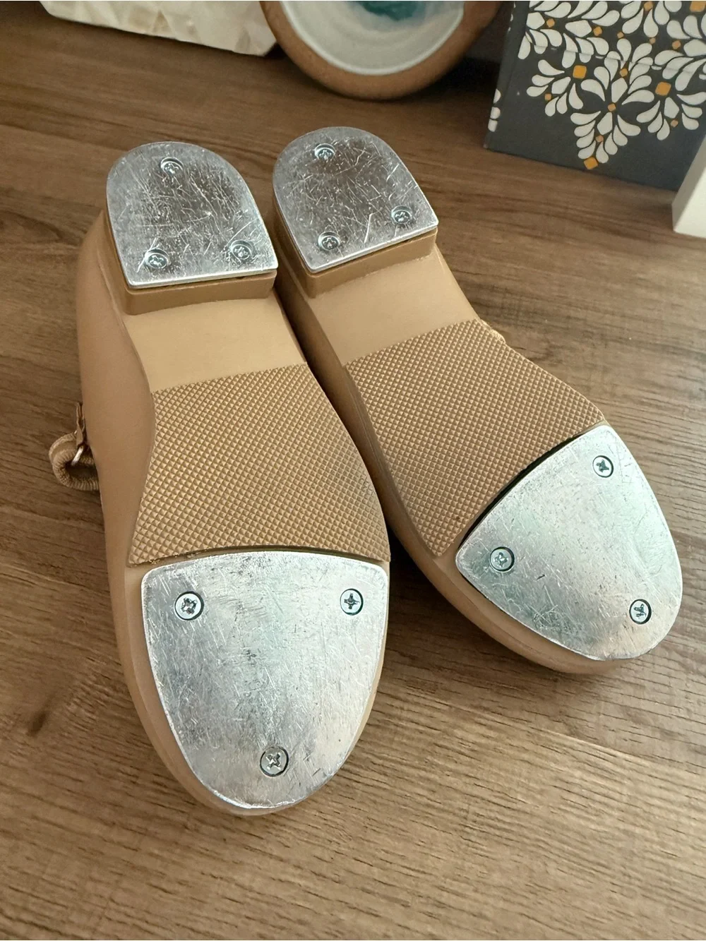 Revolution Girls' Dark Tan Tap Shoes - 13C